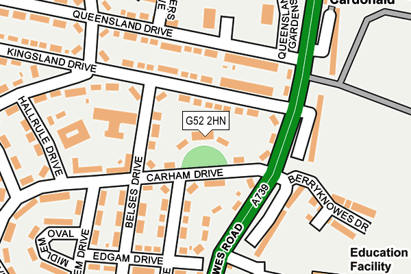 G52 2HN map - OS OpenMap – Local (Ordnance Survey)