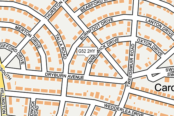 G52 2HY map - OS OpenMap – Local (Ordnance Survey)