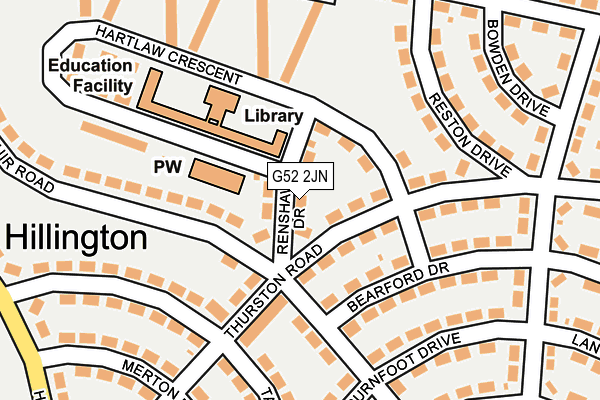 G52 2JN map - OS OpenMap – Local (Ordnance Survey)