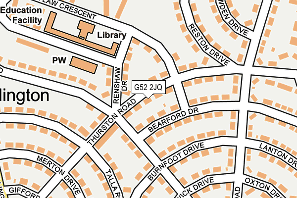 G52 2JQ map - OS OpenMap – Local (Ordnance Survey)