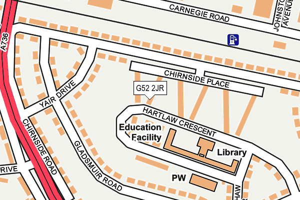 G52 2JR map - OS OpenMap – Local (Ordnance Survey)