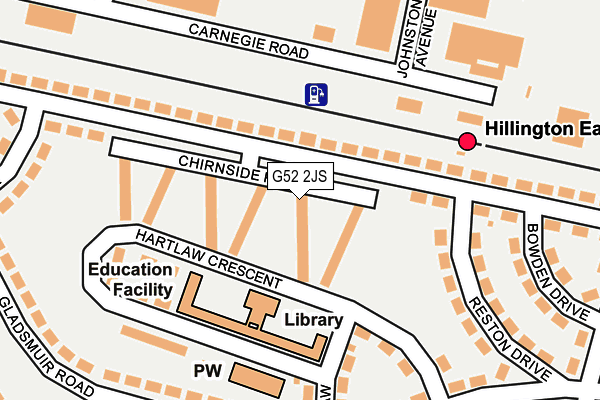 G52 2JS map - OS OpenMap – Local (Ordnance Survey)