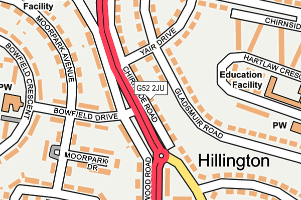 G52 2JU map - OS OpenMap – Local (Ordnance Survey)