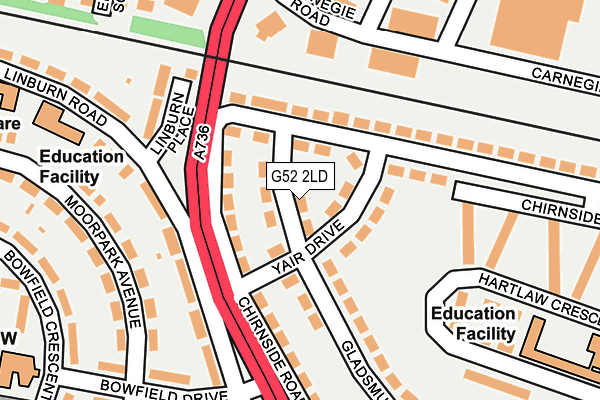 G52 2LD map - OS OpenMap – Local (Ordnance Survey)