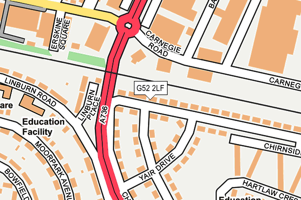 G52 2LF map - OS OpenMap – Local (Ordnance Survey)