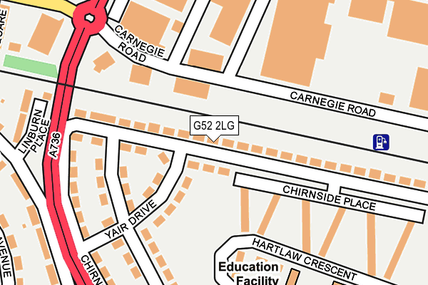 G52 2LG map - OS OpenMap – Local (Ordnance Survey)