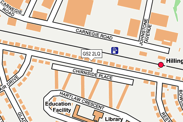 G52 2LQ map - OS OpenMap – Local (Ordnance Survey)