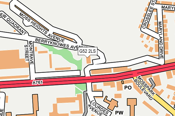 G52 2LS map - OS OpenMap – Local (Ordnance Survey)