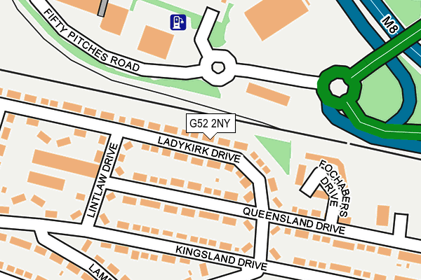 G52 2NY map - OS OpenMap – Local (Ordnance Survey)