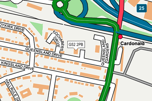 G52 2PB map - OS OpenMap – Local (Ordnance Survey)