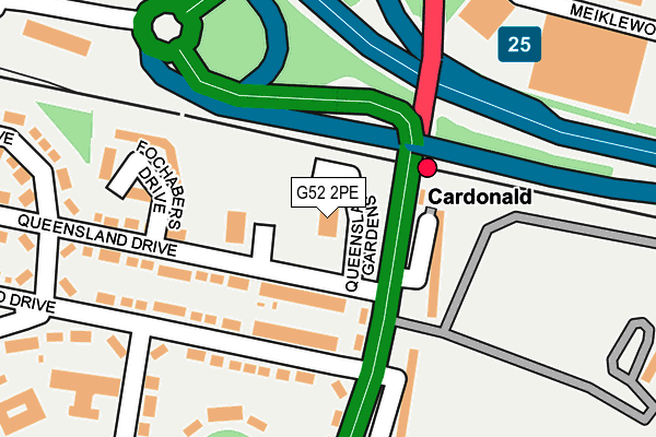 G52 2PE map - OS OpenMap – Local (Ordnance Survey)