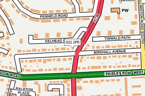 G52 2PR map - OS OpenMap – Local (Ordnance Survey)