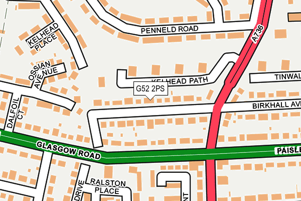 G52 2PS map - OS OpenMap – Local (Ordnance Survey)