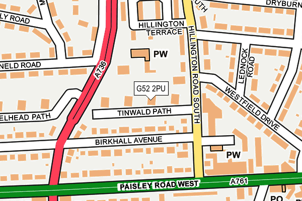 G52 2PU map - OS OpenMap – Local (Ordnance Survey)