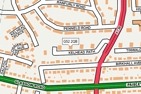 G52 2QB map - OS OpenMap – Local (Ordnance Survey)