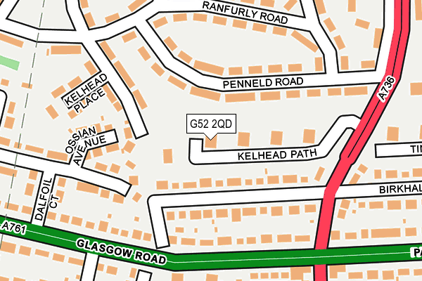 G52 2QD map - OS OpenMap – Local (Ordnance Survey)