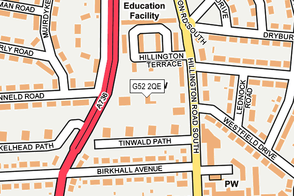 G52 2QE map - OS OpenMap – Local (Ordnance Survey)