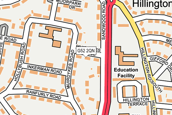 G52 2QN map - OS OpenMap – Local (Ordnance Survey)