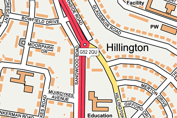 G52 2QU map - OS OpenMap – Local (Ordnance Survey)