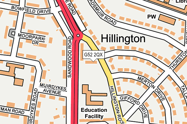 G52 2QX map - OS OpenMap – Local (Ordnance Survey)