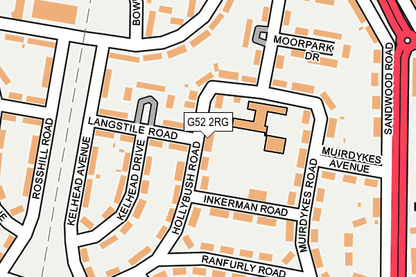 G52 2RG map - OS OpenMap – Local (Ordnance Survey)