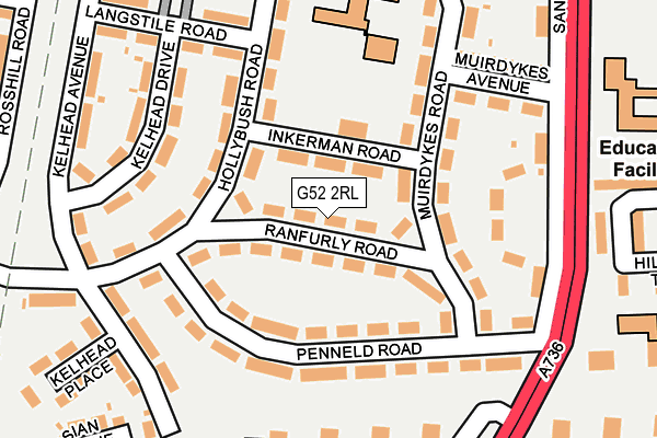 G52 2RL map - OS OpenMap – Local (Ordnance Survey)