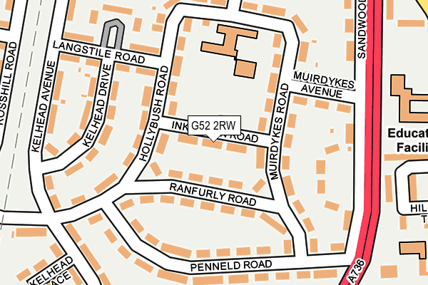 G52 2RW map - OS OpenMap – Local (Ordnance Survey)