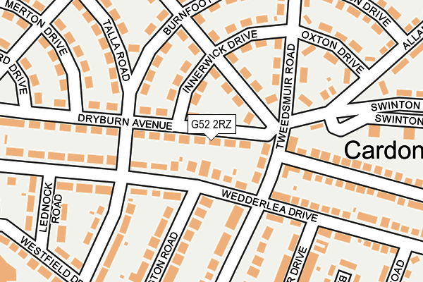 G52 2RZ map - OS OpenMap – Local (Ordnance Survey)