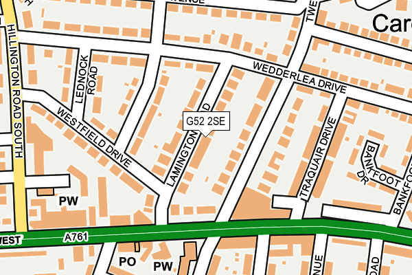 G52 2SE map - OS OpenMap – Local (Ordnance Survey)