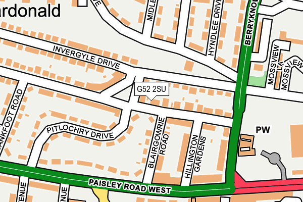 G52 2SU map - OS OpenMap – Local (Ordnance Survey)