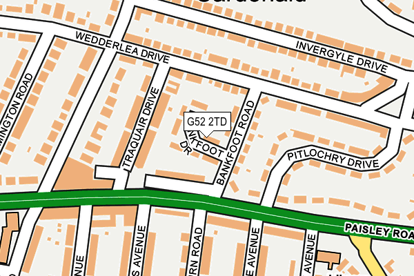 G52 2TD map - OS OpenMap – Local (Ordnance Survey)