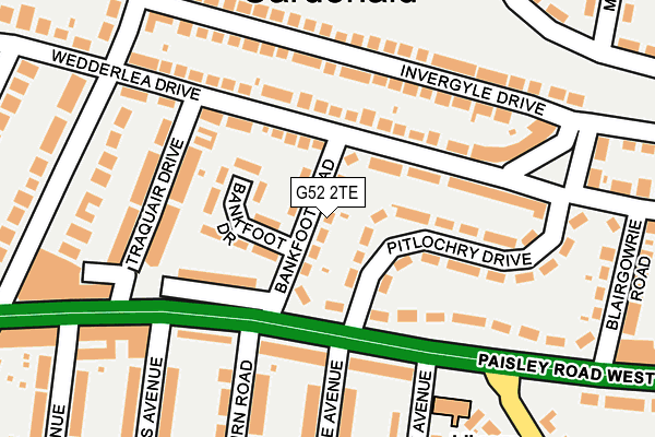 G52 2TE map - OS OpenMap – Local (Ordnance Survey)