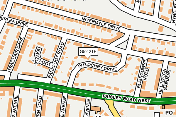 G52 2TF map - OS OpenMap – Local (Ordnance Survey)