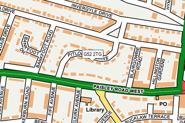 G52 2TG map - OS OpenMap – Local (Ordnance Survey)