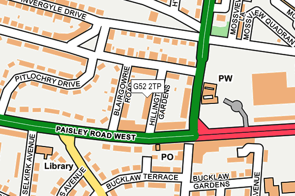 G52 2TP map - OS OpenMap – Local (Ordnance Survey)