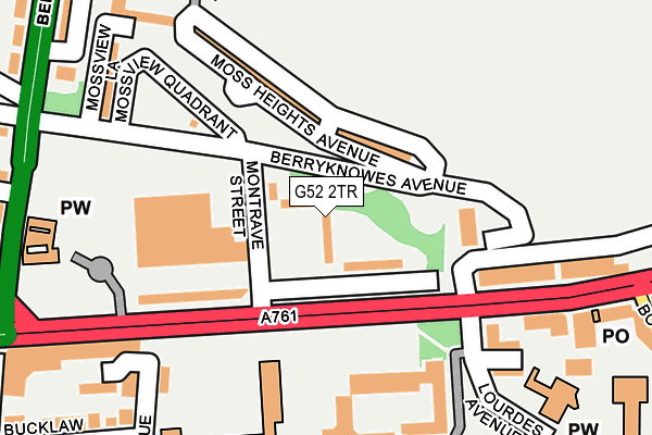 G52 2TR map - OS OpenMap – Local (Ordnance Survey)