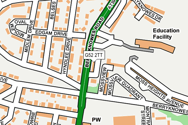 G52 2TT map - OS OpenMap – Local (Ordnance Survey)