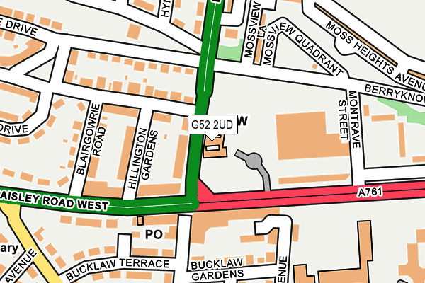 G52 2UD map - OS OpenMap – Local (Ordnance Survey)