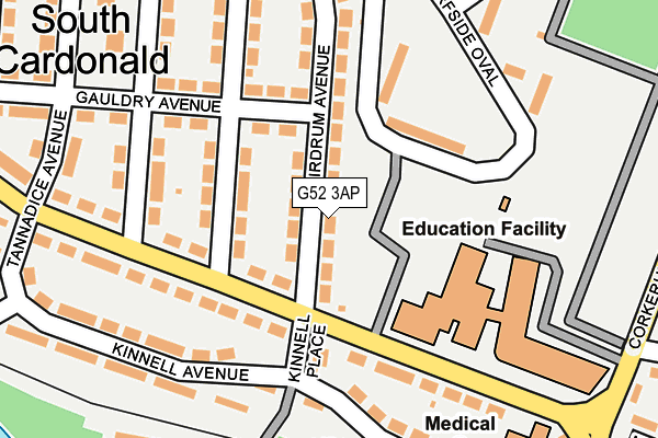 G52 3AP map - OS OpenMap – Local (Ordnance Survey)