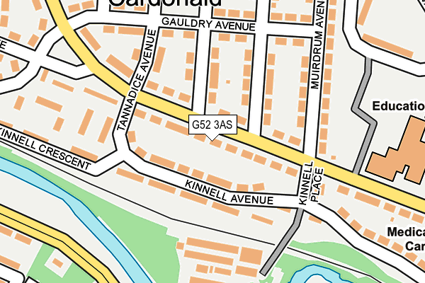 G52 3AS map - OS OpenMap – Local (Ordnance Survey)