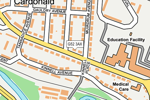 G52 3AX map - OS OpenMap – Local (Ordnance Survey)