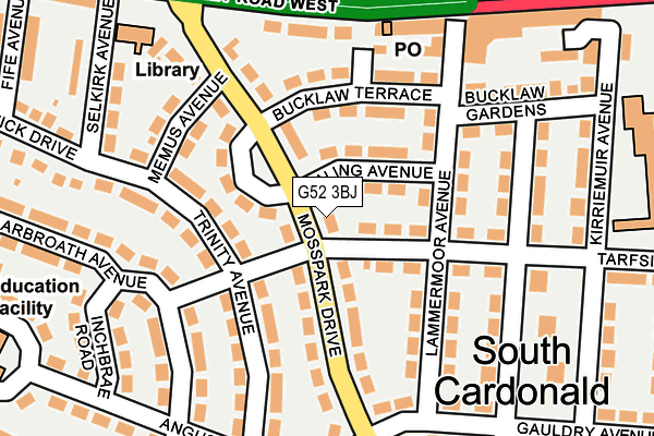 G52 3BJ map - OS OpenMap – Local (Ordnance Survey)