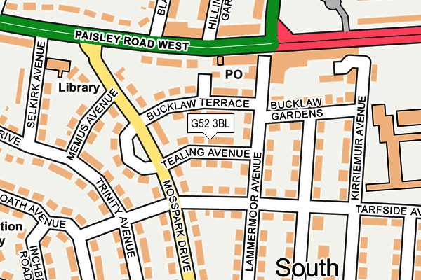 G52 3BL map - OS OpenMap – Local (Ordnance Survey)