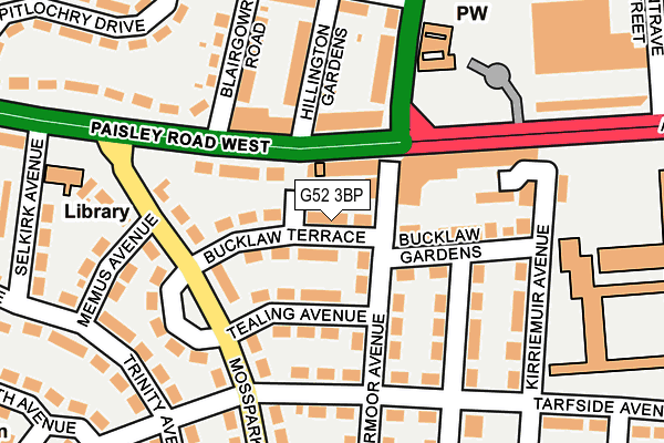G52 3BP map - OS OpenMap – Local (Ordnance Survey)