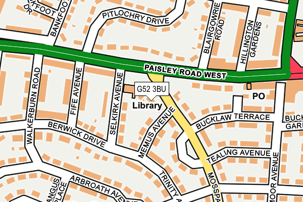 G52 3BU map - OS OpenMap – Local (Ordnance Survey)