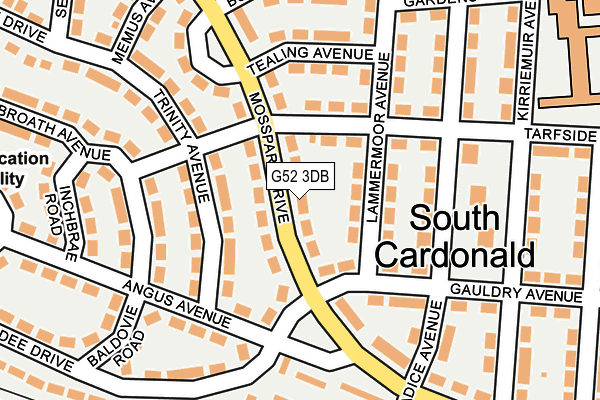 G52 3DB map - OS OpenMap – Local (Ordnance Survey)