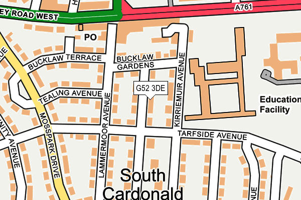 G52 3DE map - OS OpenMap – Local (Ordnance Survey)