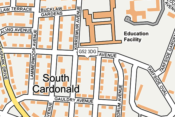 G52 3DG map - OS OpenMap – Local (Ordnance Survey)