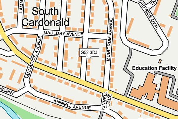 G52 3DJ map - OS OpenMap – Local (Ordnance Survey)