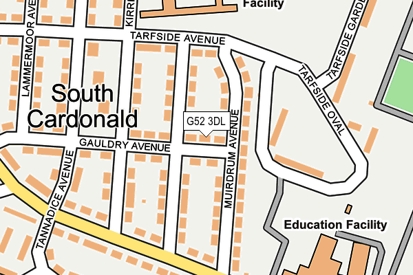 G52 3DL map - OS OpenMap – Local (Ordnance Survey)